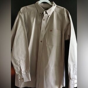 Ariat Men's Long-Sleeve Button-Down Shirt in Light Tan